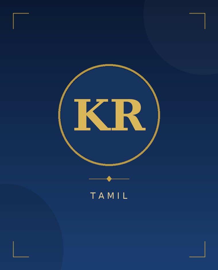 Kavitha Raj, Tamil Tutor